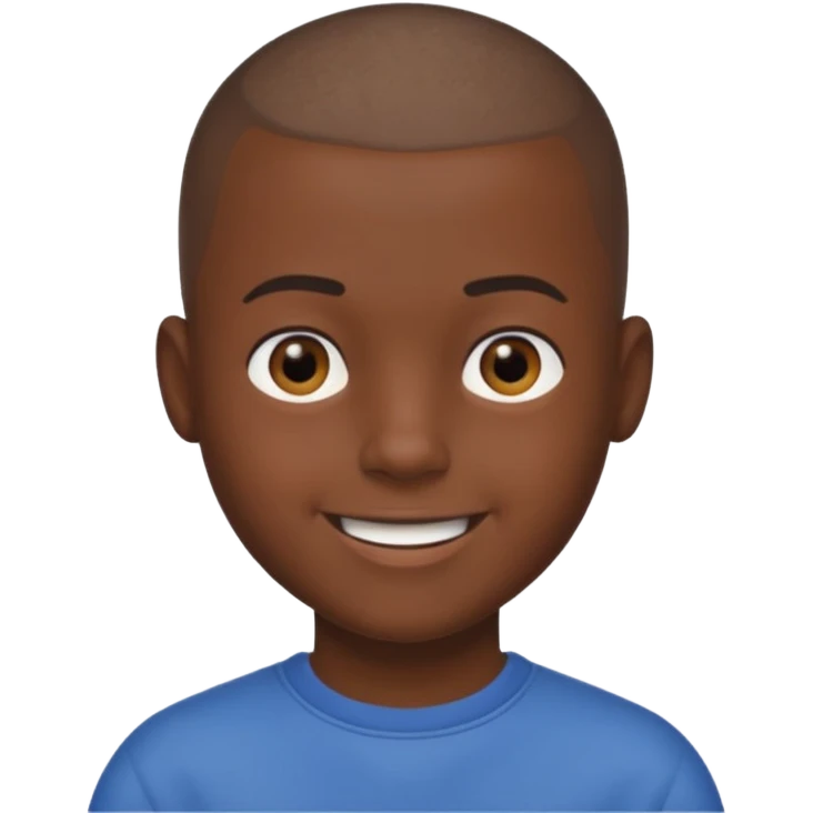buzz cut boy dark skin emoji