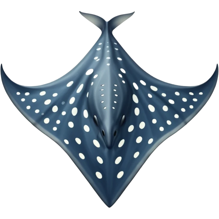 Spotted eagle sting ray with wide wingspan viewed from above emoji
