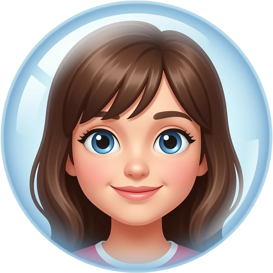 Girl Face full of air inside emoji