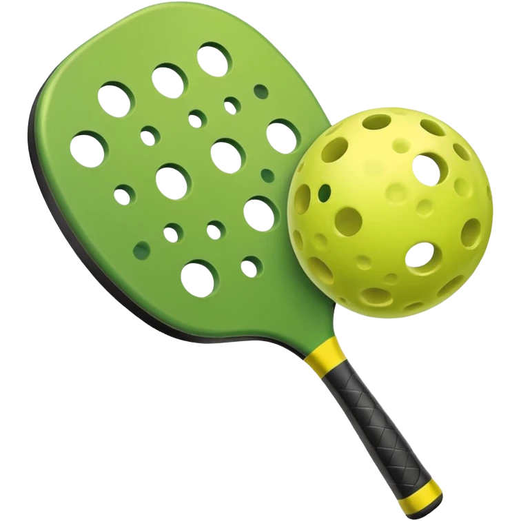 Pickleball paddle and ball emoji
