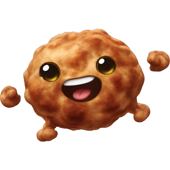 cool meatball flying fast emoji