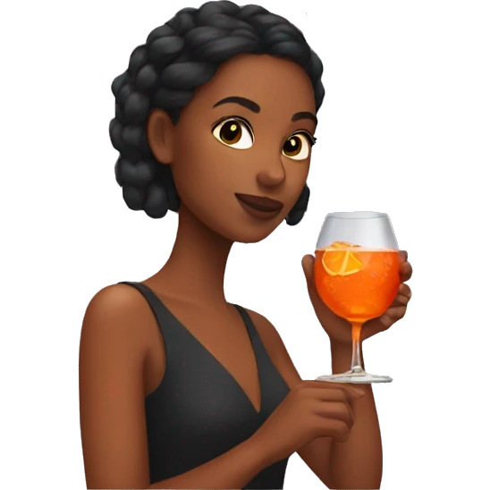 girls drinking aperol emoji