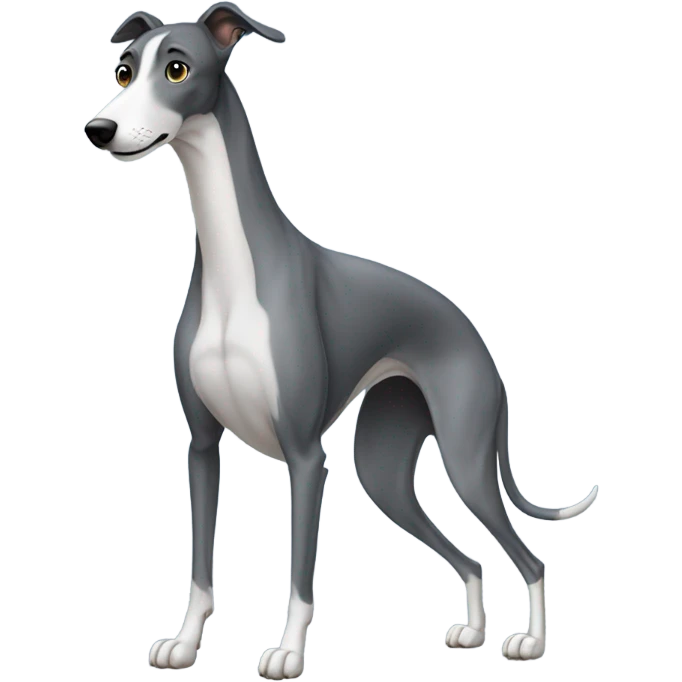 greyhound wearing skinny jeans emoji