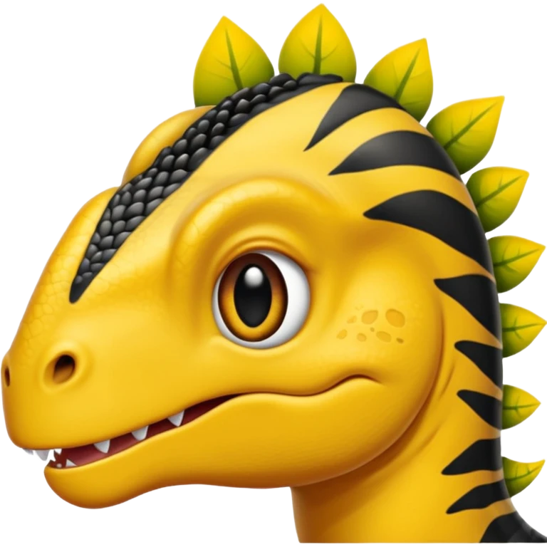 Dinosaurio amarillo con rayas negras emoji