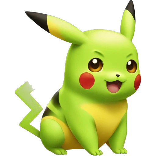 Pikachu verde emoji
