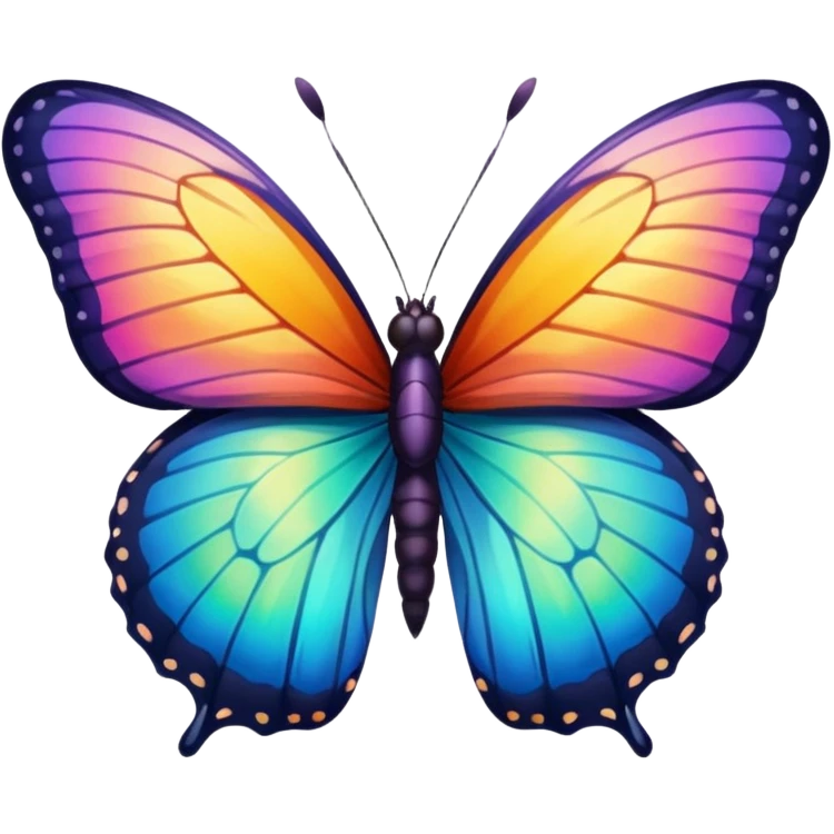 Straight butterfly emoji