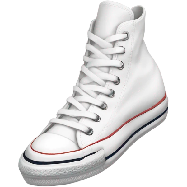 High top platform fully white converse emoji