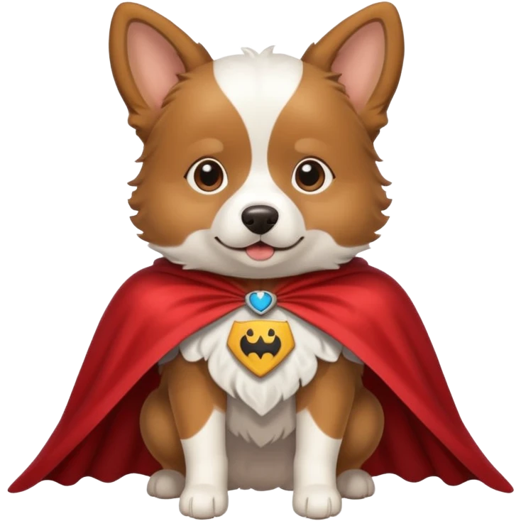 dog wearing a cape emoji