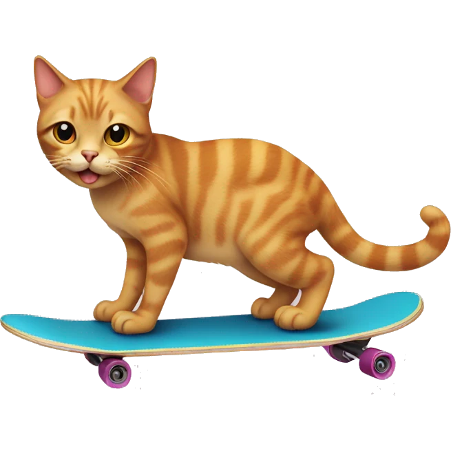 Cat on a skateboard  emoji