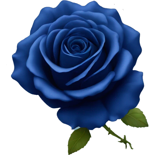 Dark blue rose flower emoji