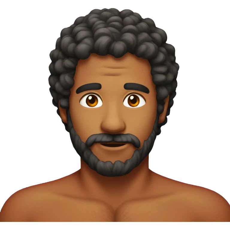 Chest hair in red emoji