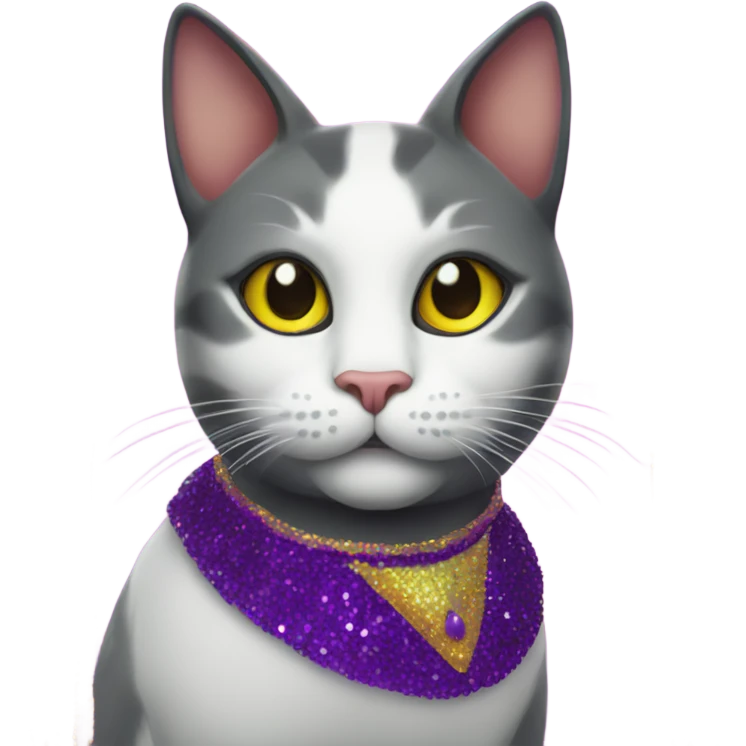 Cat at Mardi Gras  emoji