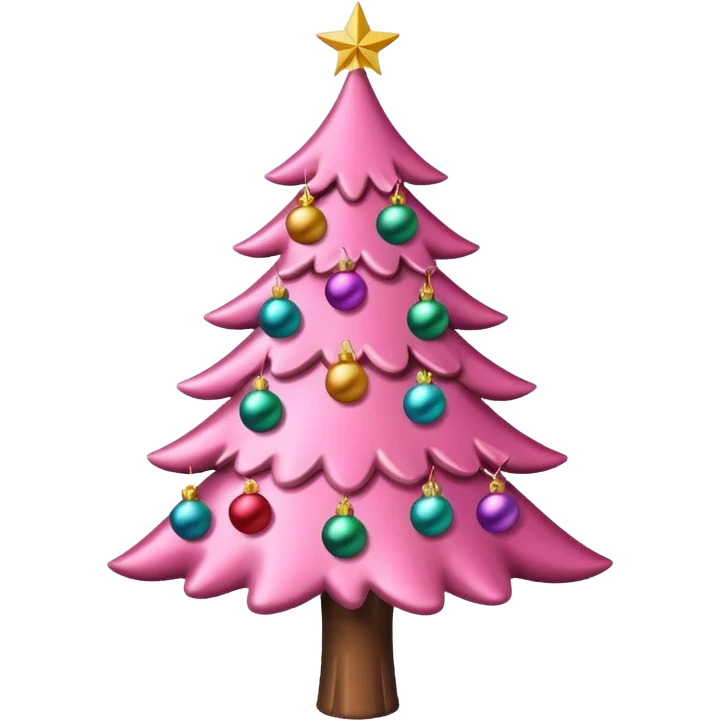 Árvore de Natal pink emoji