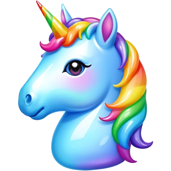 Rainbow gummy unicorn  emoji