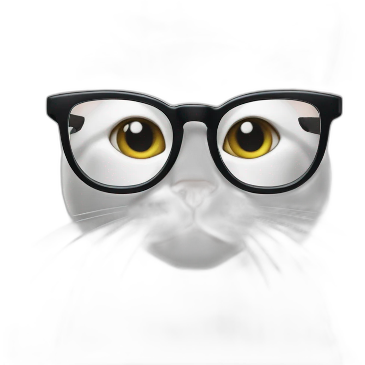 cat wearing glasses on frame's front write Smoodh Don on glass emoji