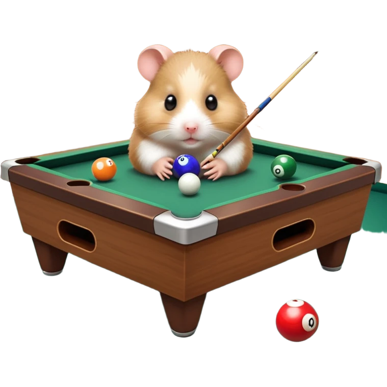 hamster playing billiards emoji