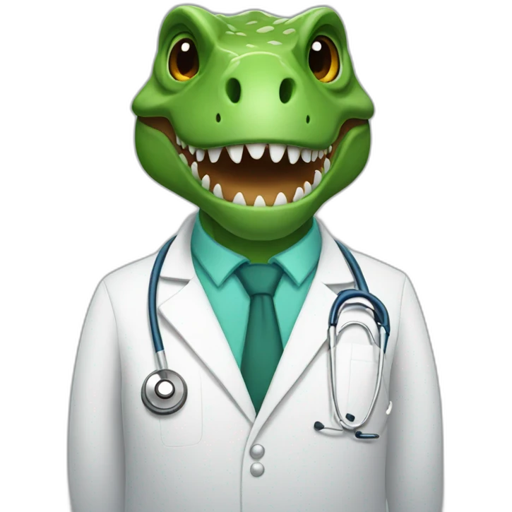t-rex doctor emoji