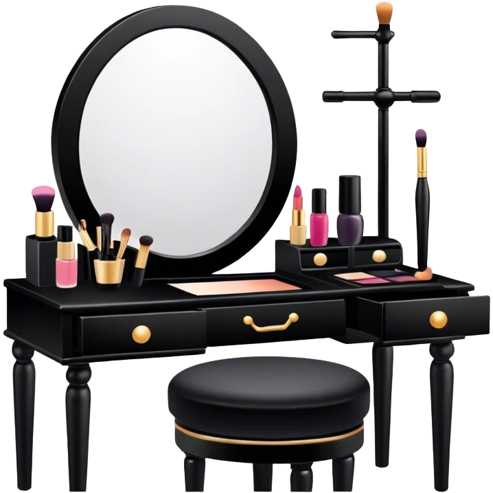 Black makeup vanity emoji