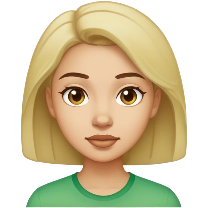 woman in green shirt emoji