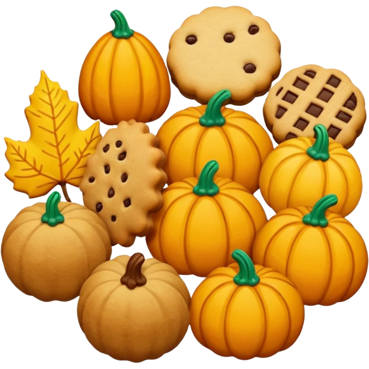 Fall cookies emoji