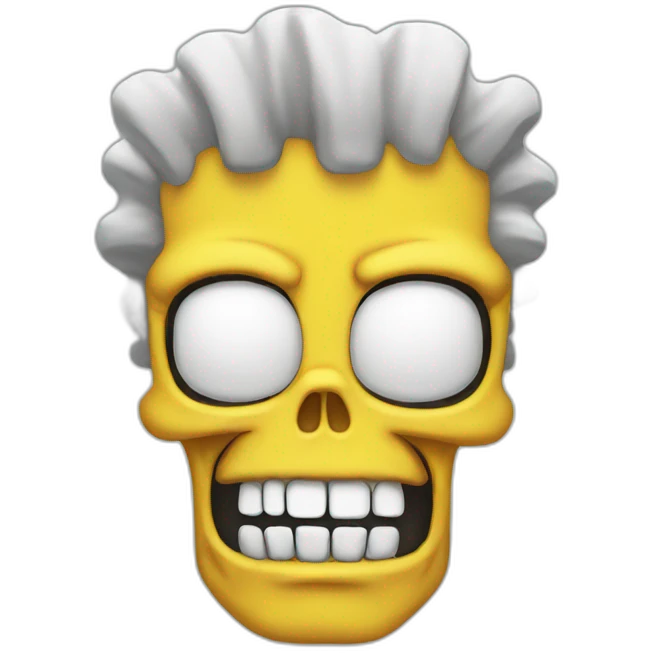 Bart simpson skull emoji