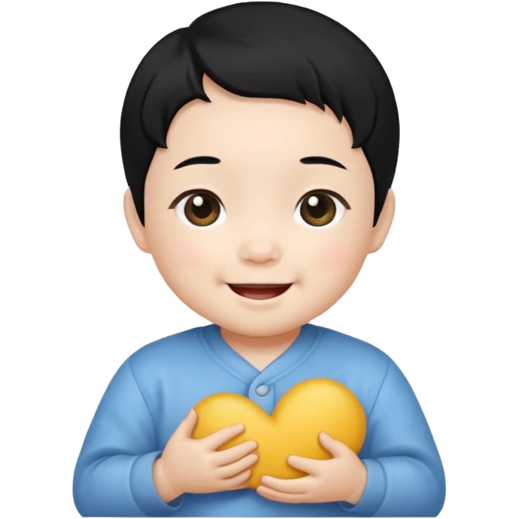 korean black hairbaby emoji