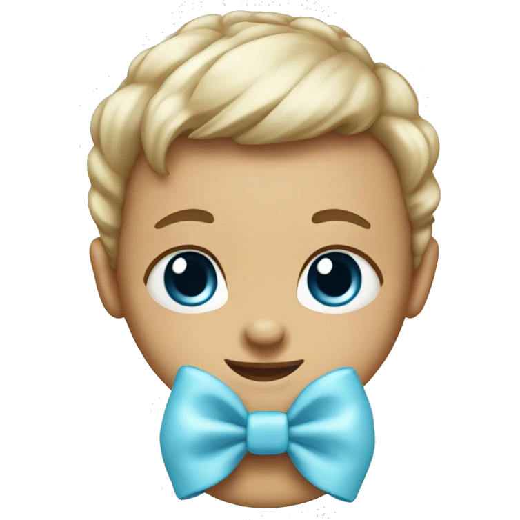 Baby blue bow  emoji
