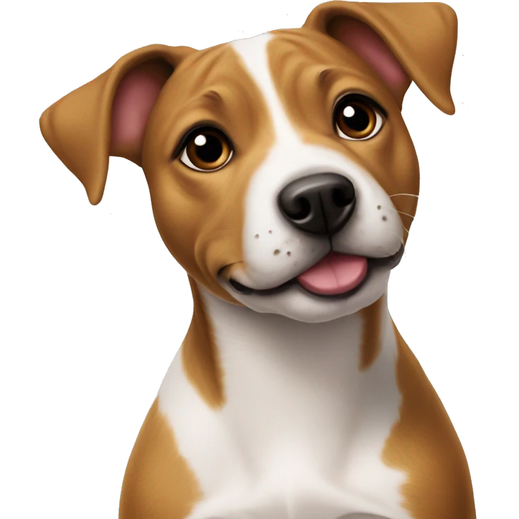 Pittie jack Russell mix dog cute  emoji