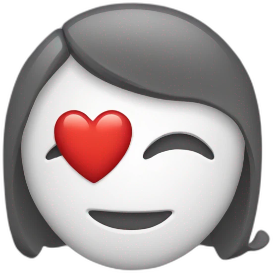 Chat avec un cœur emoji