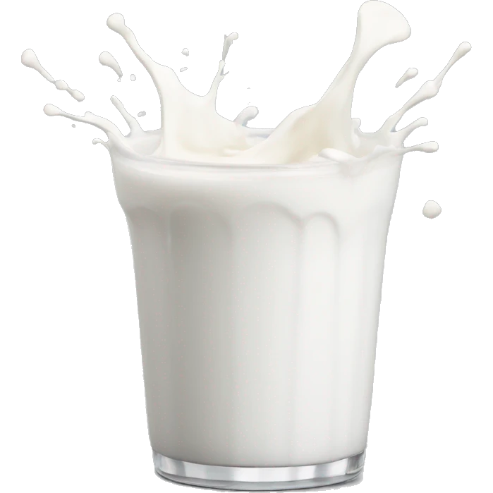 Splattered white milk emoji