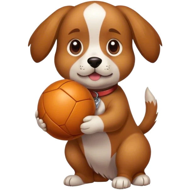 Doggy holding a ball emoji