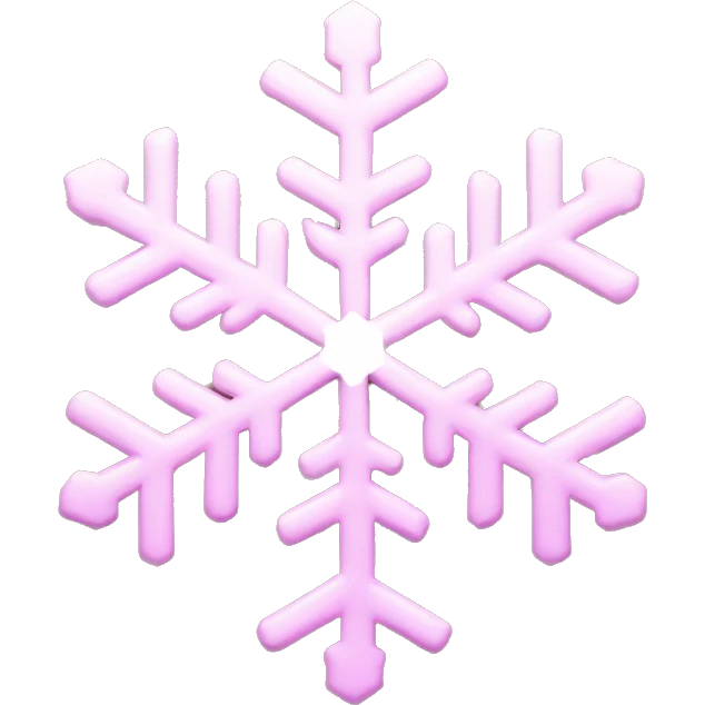 Light pink snowflake  emoji