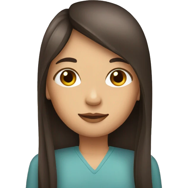 girl trio with long straight hair emoji