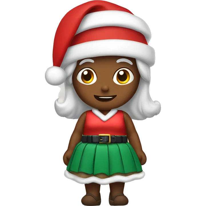 santa in a skirt  emoji