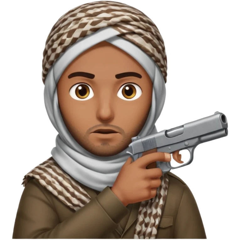 Iran man shoot face emoji