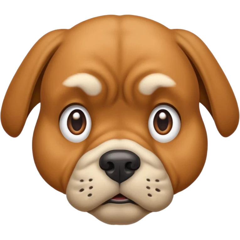 A dog genuinely concerned  emoji