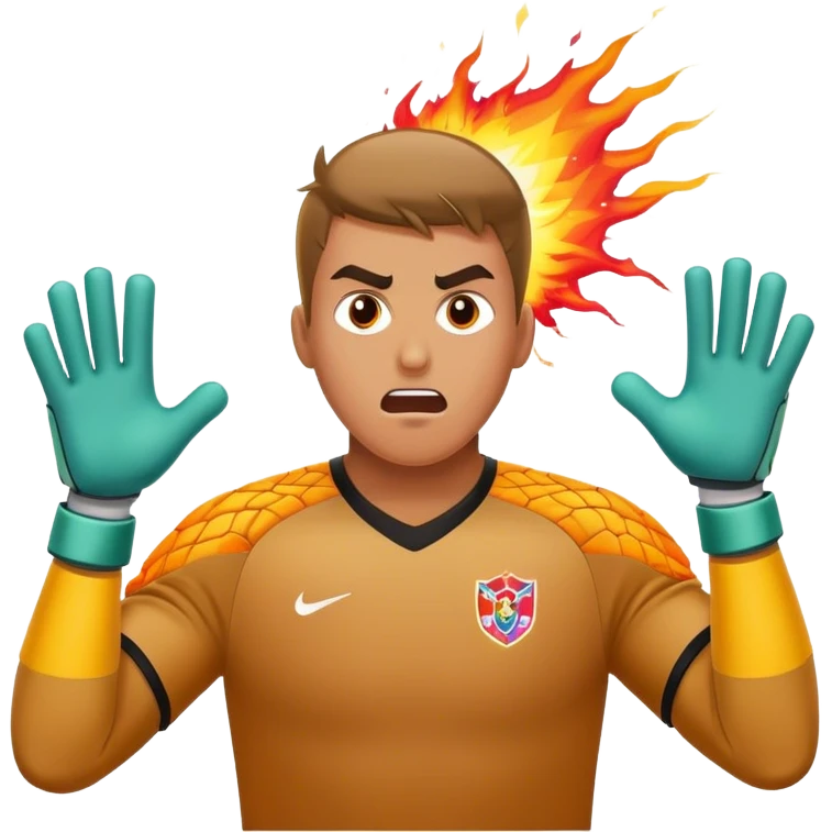 goalkeeper above head explosion emoji