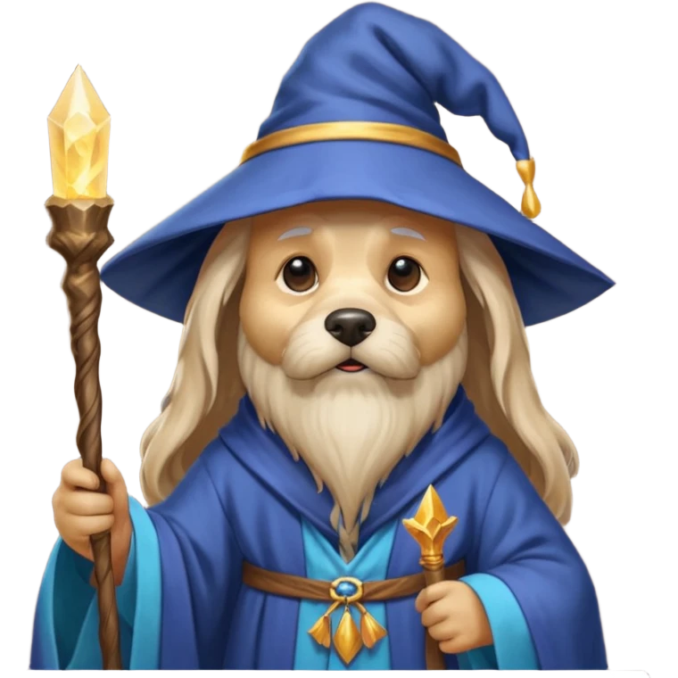 Dog wizard emoji