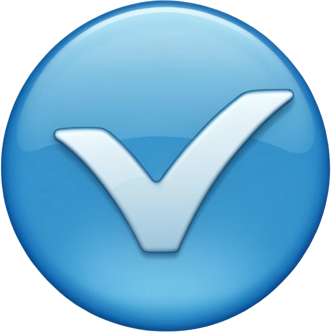 Blue check mark emoji