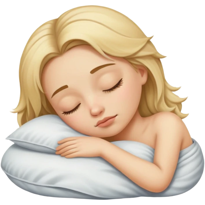 Dirty blonde girl sleeping emoji