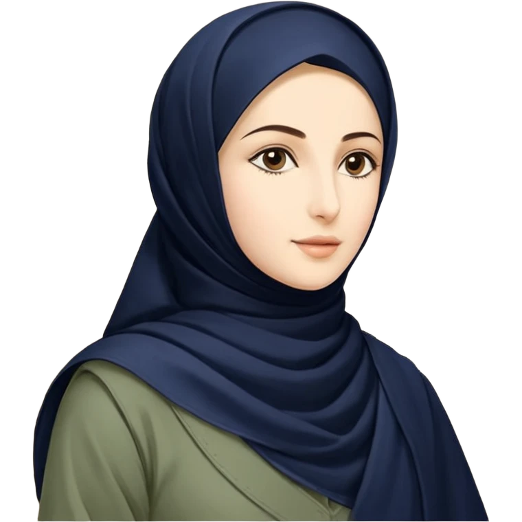   دختر زیبا و نقاش با موهای مشکی و تابلو طبیعت emoji