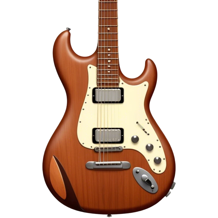 Cinematic Realistic Guitar, smooth mahogany body with intricate wood grain, steel strings reflecting soft light, gentle hand positioning on the fretboard, glowing with warmth and musical soul. emoji