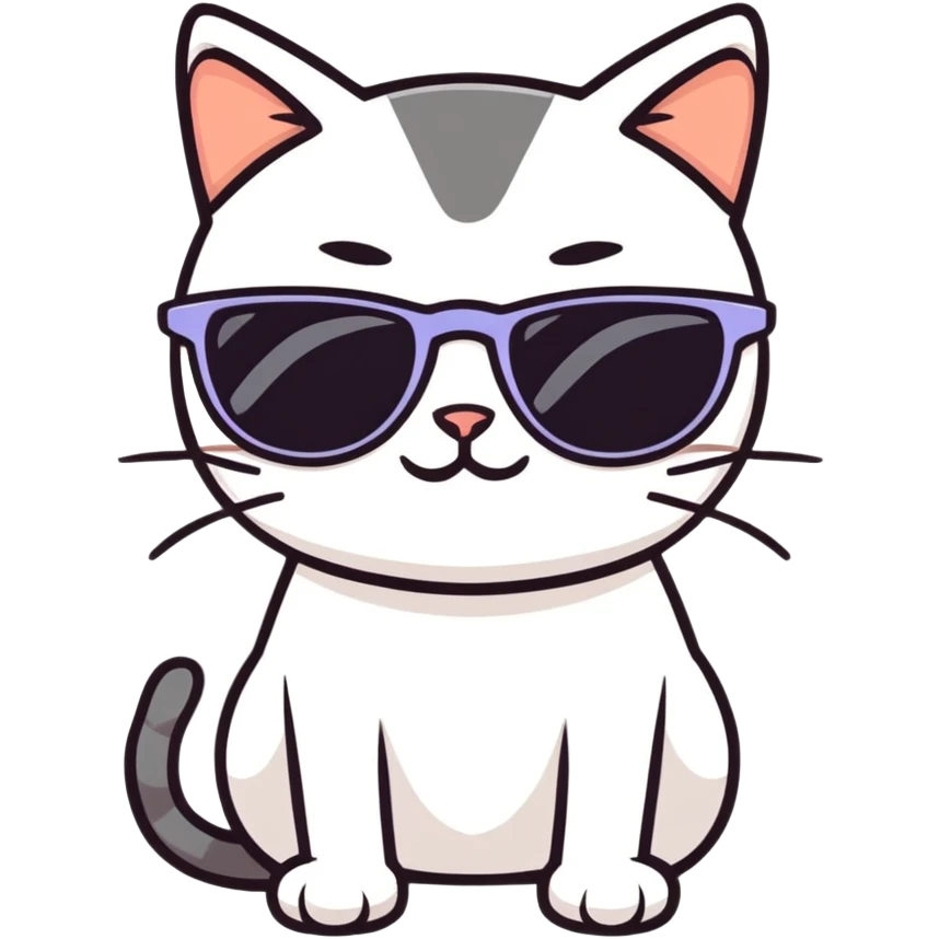 Cat with sunglasses emoji