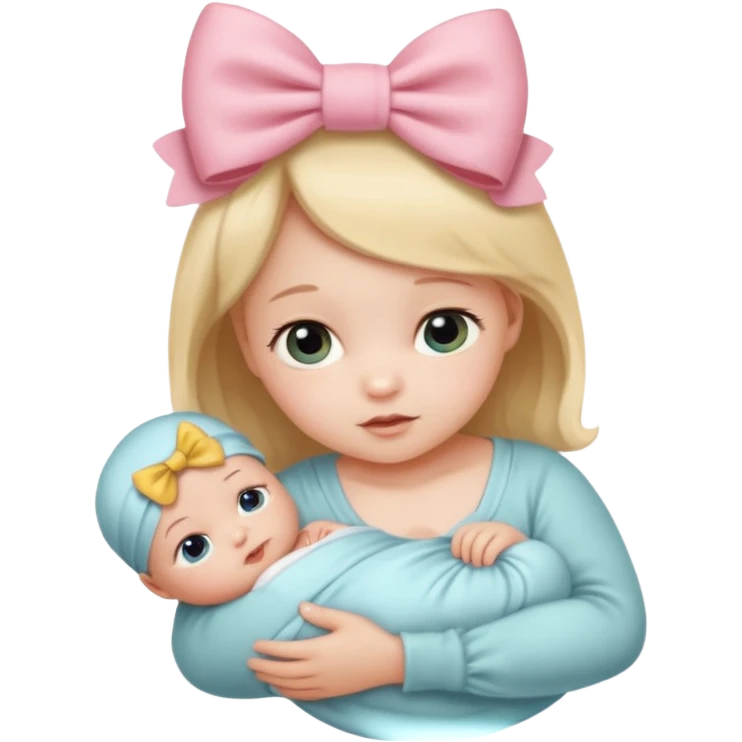Newborn with a bow emoji