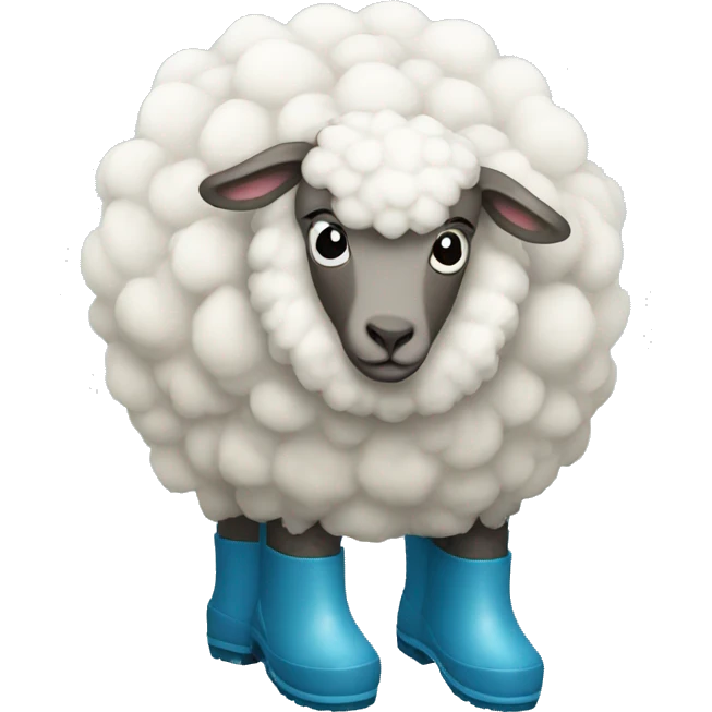 Sheep with rain boots emoji
