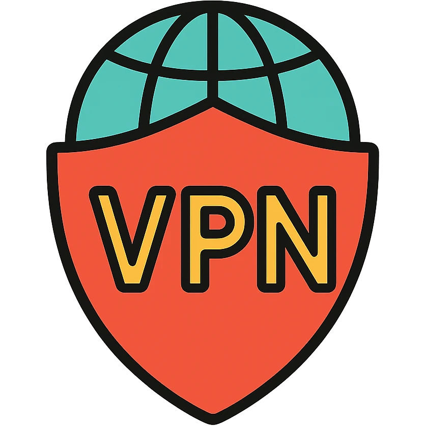 VPN icon with color and black outlines emoji