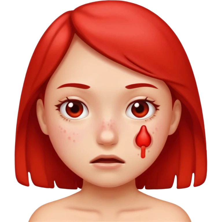 pimple sleeping on girls skin emoji