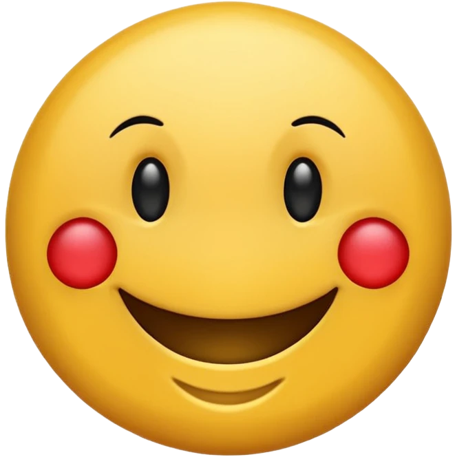 Smiley rond  qui rougis  parce qu’il est timide sans sourire  emoji
