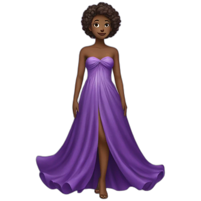 long and glowy purple dress emoji