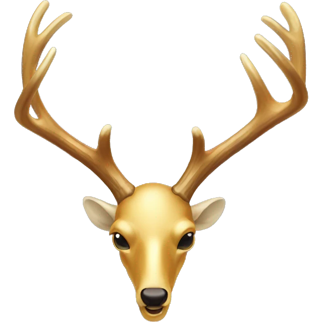 gold deer antler  emoji